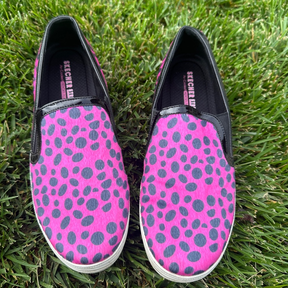 Sketchers memory foam pink patterned Slip-On Shoes